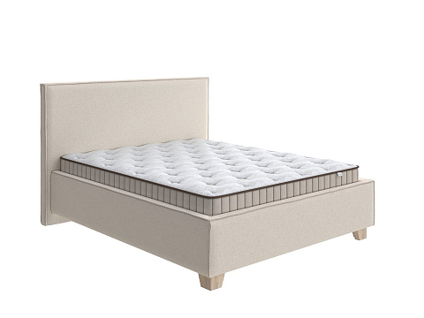 Кровать 180х220 Hygge Simple - Мягкая кровать с ножками из массива березы и объемным изголовьем